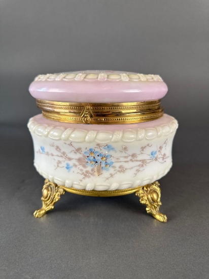 Large wavecrest dresser jar, 1890s