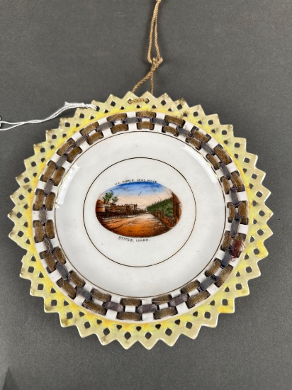 Stites Idaho souvenir plate H.C. Oliver general merchandise