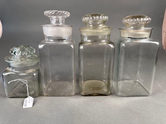 Very Early Apothecary Jars 4 total