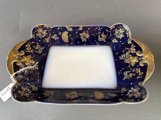 Flow blue Haviland limoges serving bowl