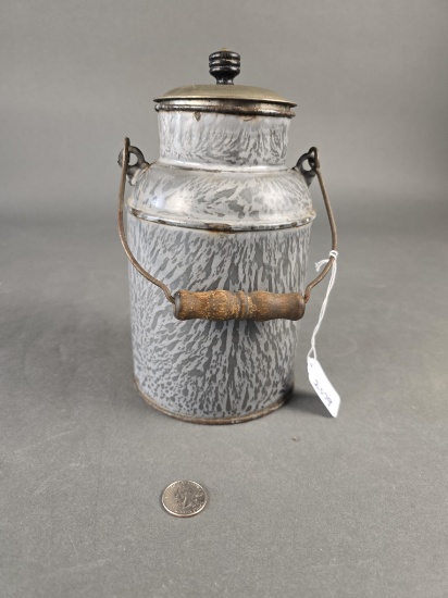 Grey granite milk jug
