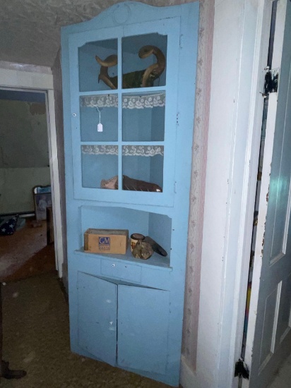 Painted corner cupboard