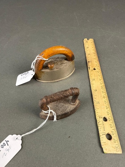 2 children's sad irons