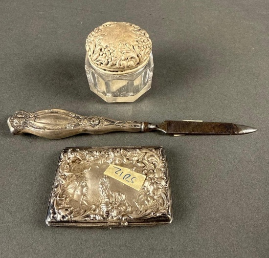 3 pieces Victorian silver