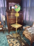 Marble and brass piano lamp