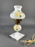 1950's milk glass painted desk light