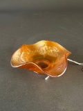 Fenton kittens carnival glass childs dish