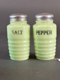 Green jadite salt and pepper