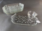 1950s tv glass luncheon sets