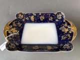 Flow blue Haviland limoges serving bowl