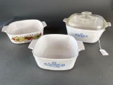 3 pyrex dishes
