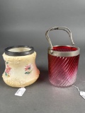 2 bisquit jars no lids
