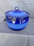 Blue granite ware kettle from Rose Frank