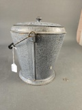 Grey granite bucket with lid