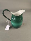 Green banded granite milk pitcher