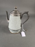 Bluish small granite coffee with pewter top