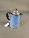 Small blue mottled granite coffee