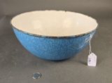 Large Blue mottled mixing bowl