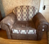 New large easy chair hide a bed. Matches previous lot