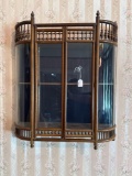 Oak stick and ball wall curved glass china
