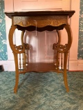 Quartered oak hall table