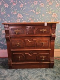Walnut dresser with drop pulls