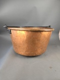 Large copper apple sauce bucket dovetailed sides 1700-1800s