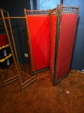 2 oak divider screens, one stick and ball