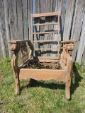 Morris chair frame with lions head