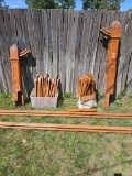 Complete oak banister including hand rail and spindles