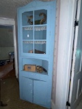 Painted corner cupboard