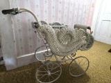 Wicker baby stroller