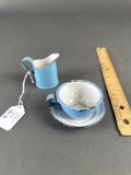 Mini blue granite set