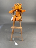 Baby high chair with early jointed mohair Teddy bear