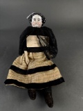 1860s China head doll, with original clothes Christmas gift 1872.