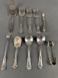 10 pcs fancy silverplate serving pieces