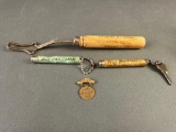 Kamiah souvenirs, a first place medal from1923, 2 Mills confectionery tins