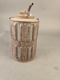 Metal frame Daisy Kerosene container with glass insert