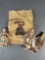 Mini gunny sack with Chief Joseph, (2) Chief Joseph dolls and a Mrs. Chief Joe