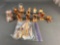 Box of about 12 different native figurines