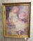 Gold leaf frame boy and girl