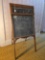 Free standing early child's oak chalk board