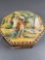 Octagonal tin with Natives. Hiawatha's wedding journey