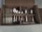 Oxford silver plate flatware 11 table knives, 6 serving spoons,