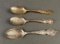 (3) sterling souvenir spoons, Dayton 1796, Post Office Chicago