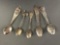 (5) Demi Tasse sterling souvenir spoons p.o. Chicago, Quincy IL.,Indiana