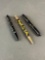 3 vintage ink pens, Redipoint with roled gold top and 2 shaffers