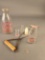 Huggins Dairy Lewiston collection, Ice tongs with a wooden handle
