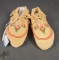 Buckskin moccasins with beaded geometric design