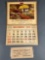 Huggins Dairy Lewiston, calendar 1941 and a list of their products